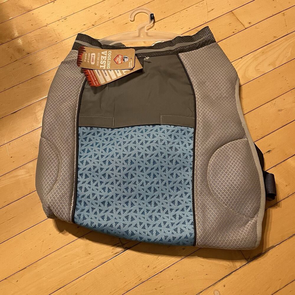 Arcadia Trails NWT Cooling Vest Dog SZ XL Grey Blue High Visibility Breathable